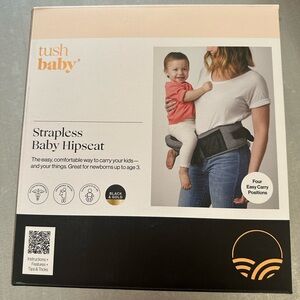 Tush Baby Strapless Baby Hipseat - Black and Gold